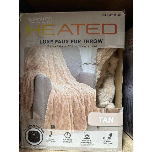 Berkshire Heater Fur Throw - Picture 3 of 3